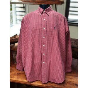 Ralph Lauren Blake Red Check Dress Shirt Large